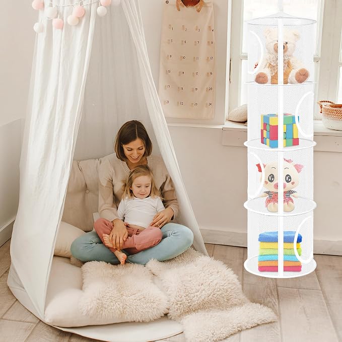 Libeder Mesh Hanging Storage Space Saver Bags Organizer, Foldable Storage - Image 7