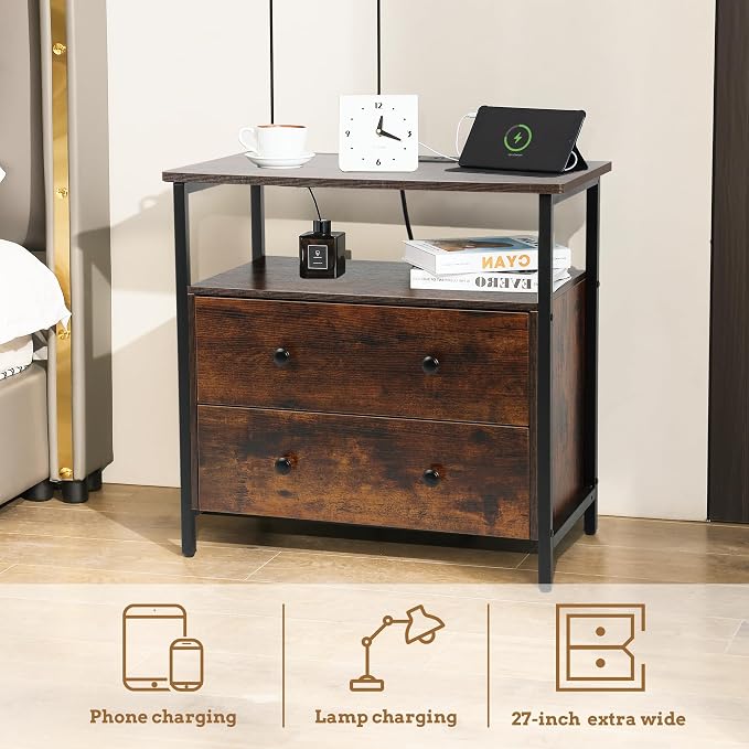 27 inch Wide Night Stand Set 2 - Image 4