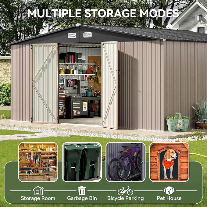 Aoxun 14x12 FT Large Shed Outdoor Storage Shed - Image 5