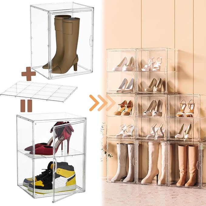 Attelite XXX-Large Clear Display Case Stackable Plastic Storage Bins - Image 2