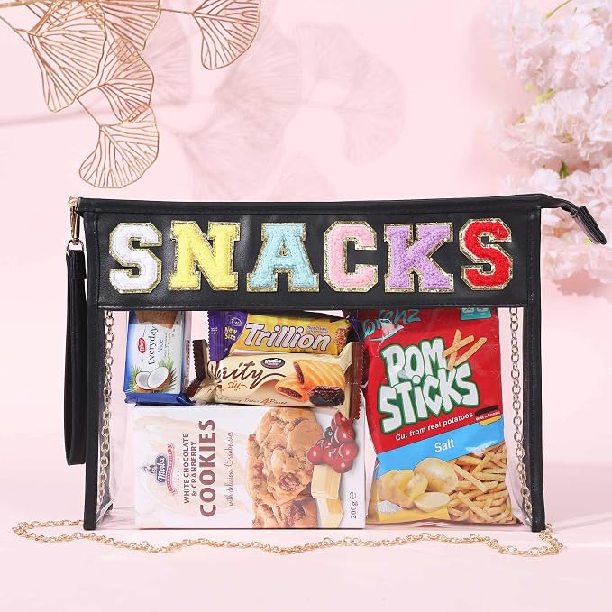 TopTTanBo Chenille Letter Clear Bag Purse Multi-purpose Transparent Waterproof - Image 3