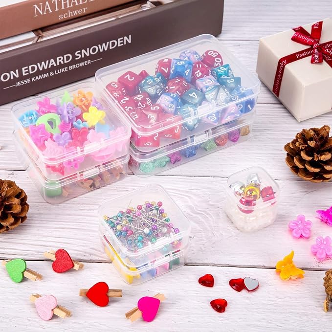 48 Packs Clear Small Plastic Containers Transparent Storage Box - Image 6