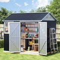 8x6 FT Outdoor Metal Storage Shed by Unknown