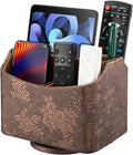 Remote Control Holder, Spinning Desk Organizer, Nightstand Bedside Caddy by Lorteme