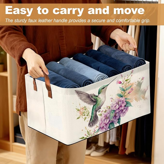 32L Large Storage Bins with Handles, Basket Organizer - Image 6