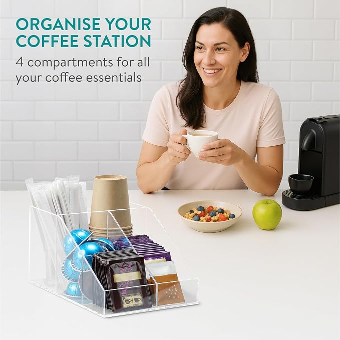 Navaris 4 Compartment Coffee Organiser - Image 2