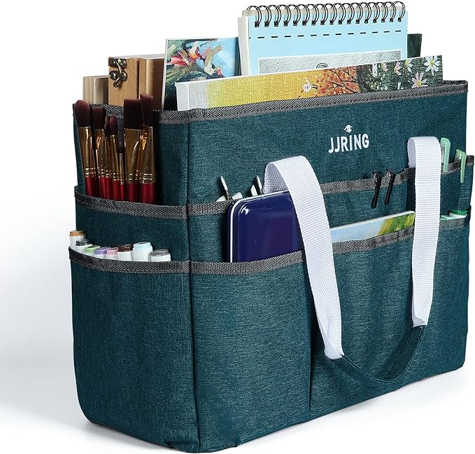 JJRING Craft Organizer Tote Bag, Large Art Storage Caddy by JJRING