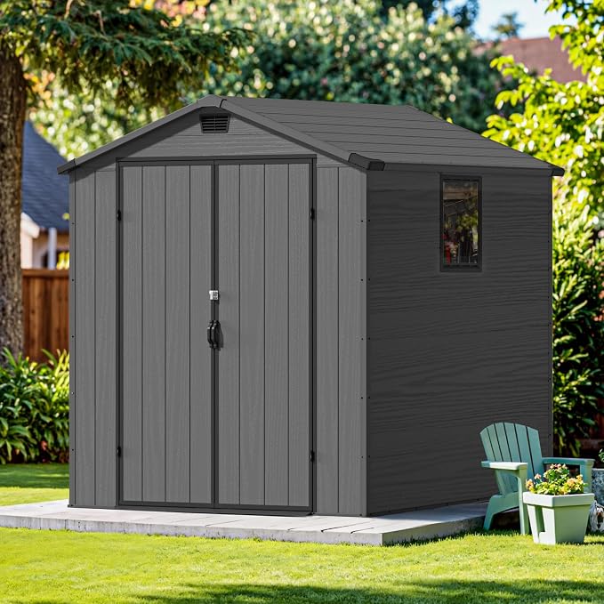 Devoko 6x6 FT Plastic Outdoor Storage Shed - Image 2