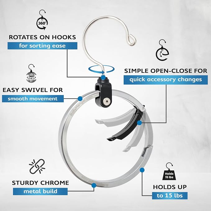 Multipurpose Closet Hangers- Tie and Belt Hanger - Image 3
