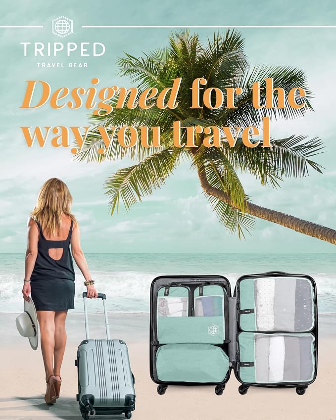 Compression Packing Cubes for Travel by TRIPPED – 6-Piece Premium Set - Image 2
