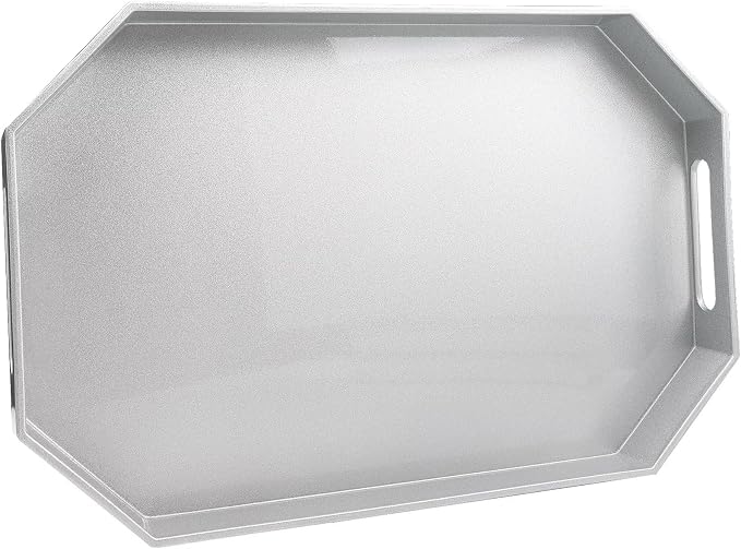 Spsyrine Silver Plastic Serving Tray by Spsyrine
