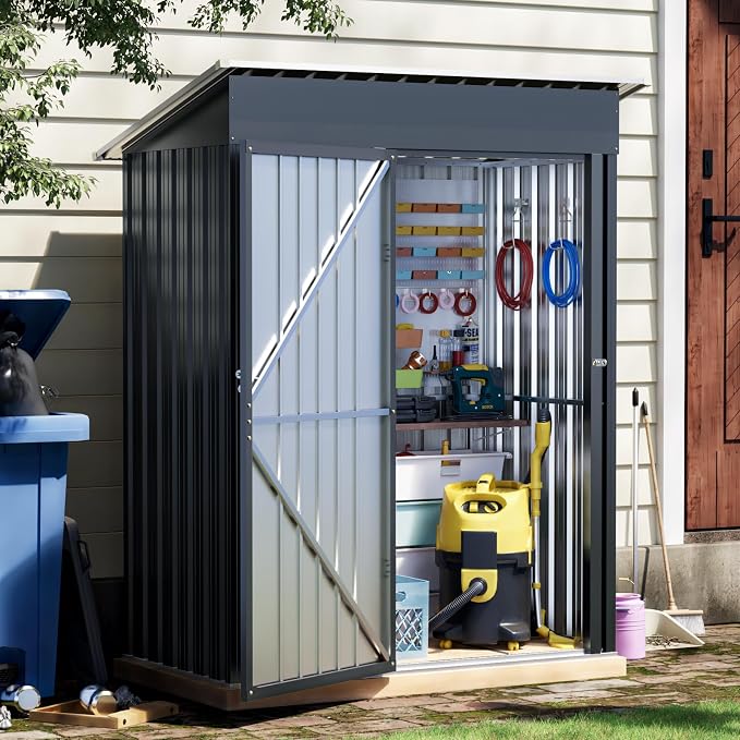 3x5 FT Outdoor Metal Storage Shed - Image 8