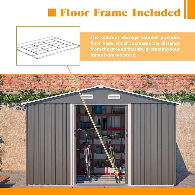 10x8 FT Outdoor Storage Shed - Image 3