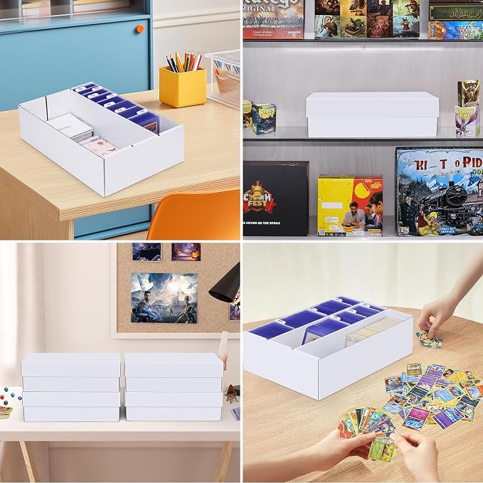 Trading Card Storage Box 6 Pack–2400 Count Cardboard Organizer - Image 6