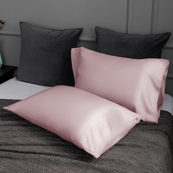 TELUS Pillow Cases King Size 2 Pack, Bamboo Rayon & Lyocell Pillowcase - Image 6
