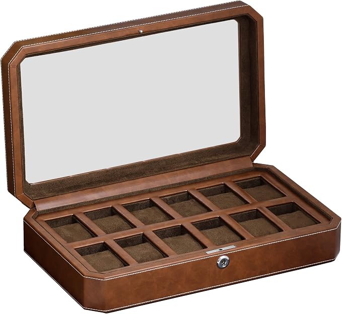 ROTHWELL 12 Slot Leather Watch Box - Image 9