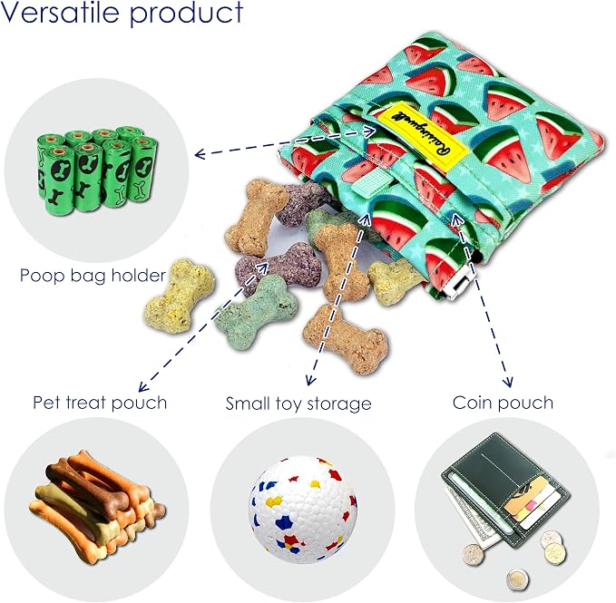 Dog Treat Pouch, Cotton Pocket Sized Training Holder, Hand Free Walking Funny - Image 4