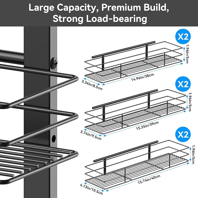 6-Tier Over The Door Spice Rack, Large-Capacity Adjustable Hanging Pantry - Image 5