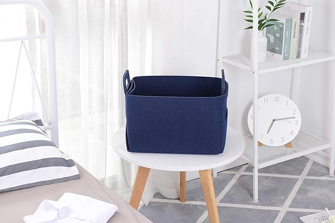 Minoisome Storage Basket Felt Storage Bin Collapsible& Convenient Box Organizer - Image 2