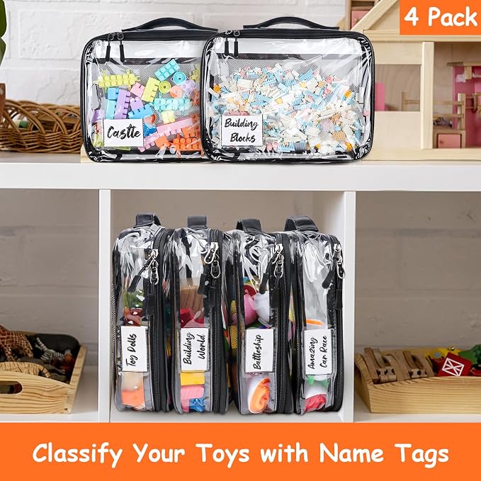 4 Pack Toy Storage Organizer Bag - Image 2