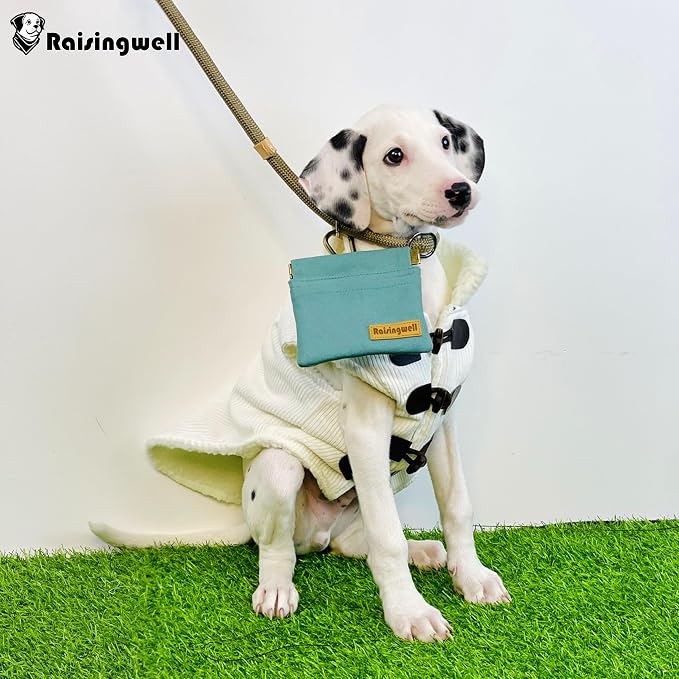 Dog Treat Pouch, Cotton Fabric, Hand Free Dog Walking Bag - Image 5