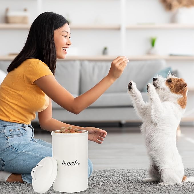 AuldHome Design Enamelware Dog Treat Jar - Image 4