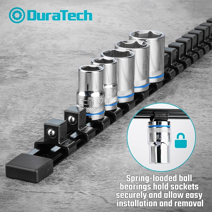 DURATECH Socket Organizer, 1/2-Inch Aluminum Alloy Socket Holder, Heavy Duty - Image 3