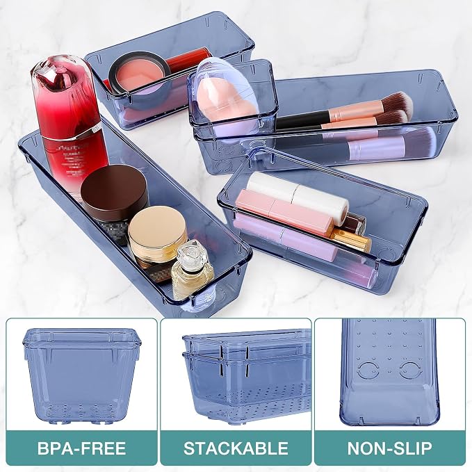 25 PCS Drawer Organizer Set, 5 Varied Size Bathroom and kitchen Drawer cabinet - Image 3