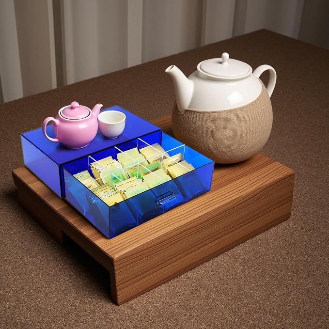 Acrylic Tea Bag Organizer and Storage Box Stackable Tea Bag Holder - Image 6