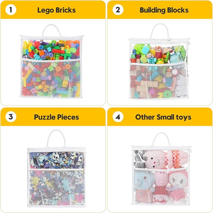 10 PCS Clear Zippered Toy Storage Bags - Image 5