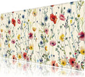 Wild Flowers Large Mouse Pad, Gaming Keyboard Desk Pad, Extended Mouse Mat by BAHDSISFA