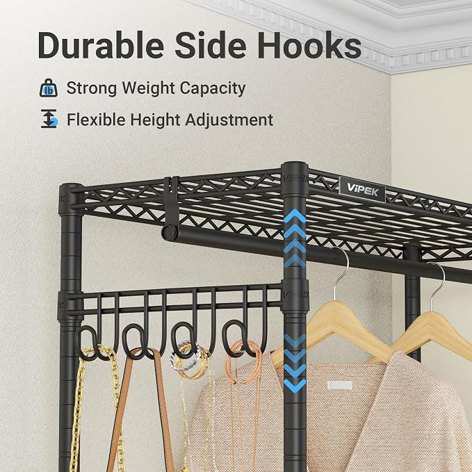 VIPEK R2 Medium Rolling Clothes Rack Heavy Duty Clothing Rack - Image 5