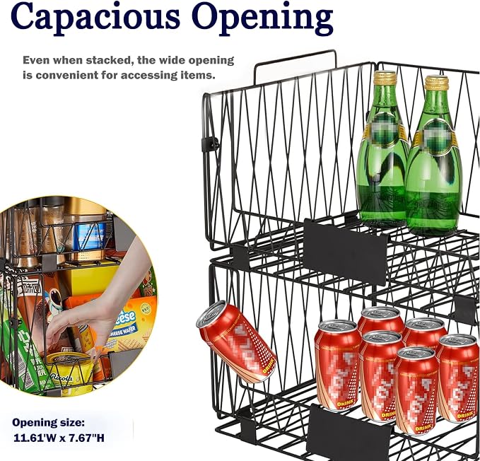 4 PACKS XXL Kitchen Organization and Storage Pantry Baskets, Fruit & Vegetable - Image 5