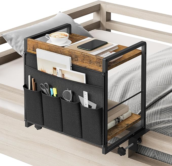 2-Tier Bedside Shelf, Bed Tray Shelf by Yatiney