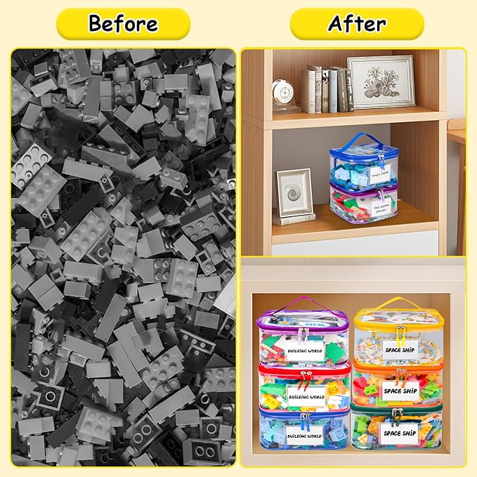 6 Pack Clear Toy Storage Bag - Image 2