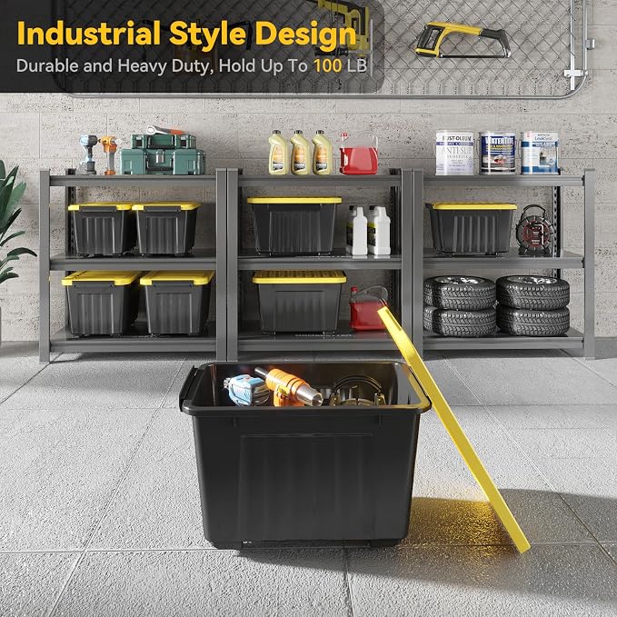Nazhura 72Quart Plastic Storage Bin, Stackable and Nestable Storage Boxes - Image 6