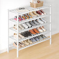 Smiry Bamboo Shoe Rack for Closet, 5 Tier Long Wooden Stackable Shoe Organizer by Smiry