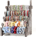 TOPNEW 5 Tier Wooden Bracelet Holder, Scrunchie Bangle Watch Necklace Display by TOPNEW