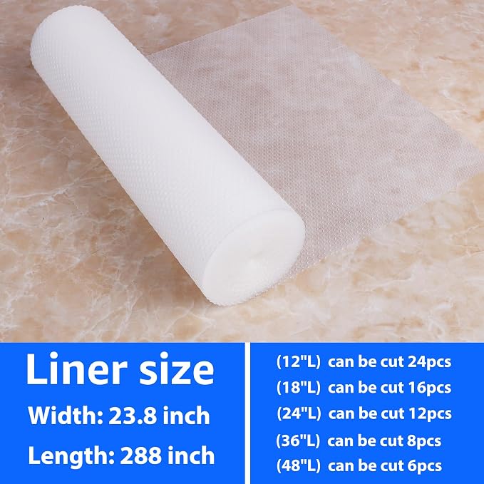 Clear Shelf Liners for Kitchen Cabinets: 23.8" Wide Waterproof Under Sink Mat - Image 9