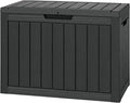 NUNU LAB Outdoor Storage Box, 45 Gallon Outside Deck Box Waterproof, Resin by NUNULAB
