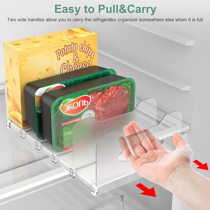 Freezer Organizer 12” Visible Fridge Organizer Rack - Image 5