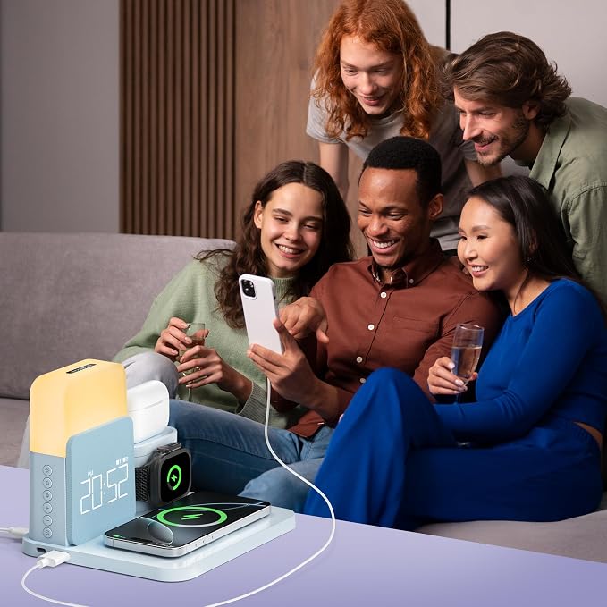7 in 1 Wireless Charging Station, Alarm Clock - Image 7