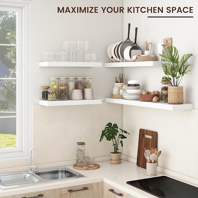 Floating Shelves for Wall, Engineered Wood Wall Shelves - Image 6