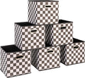 Household Essentials Foldable Fabric Storage Cubes 6-Pack – 11x11x11 Stackable by HouseholdEssentials