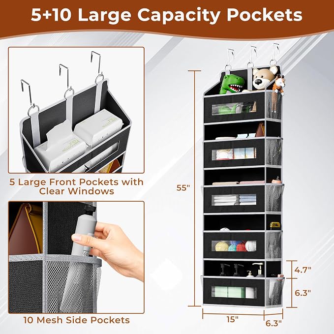 5-Tier Over The Door Storage Organizer - Image 2