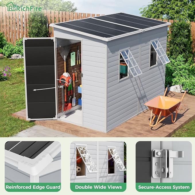 4x8 FT Plastic Storage Sheds Outdoor - Image 5