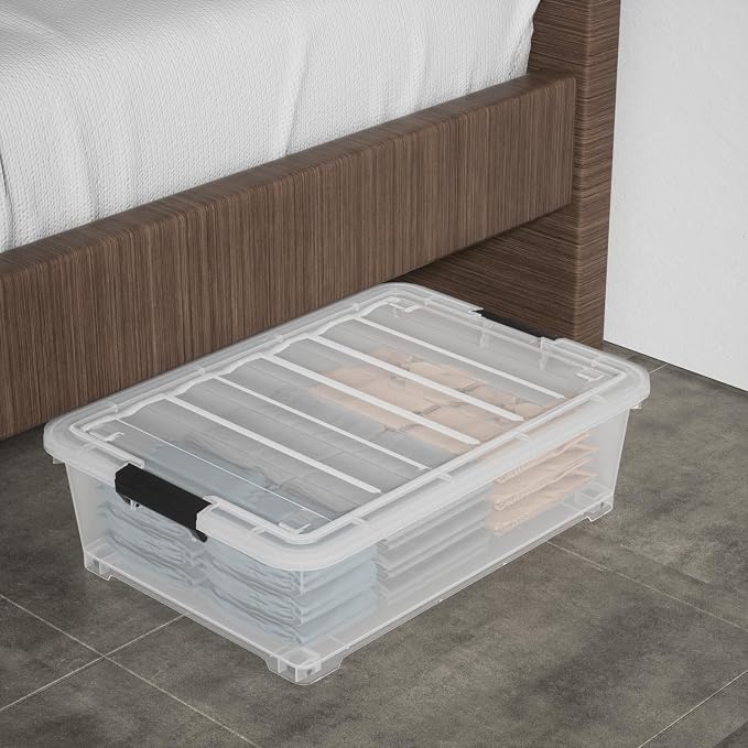 25 Quart Clear Underbed Storage Bins - Image 5