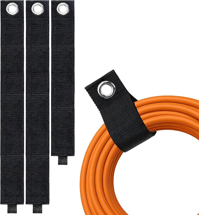 Heavy-Duty Extension Cord Holder 3-Pack, Two Sizes, Durable Nylon Cable by lyforx