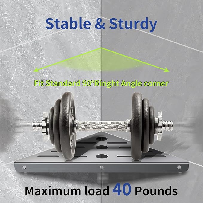 Shower Corner Shelf 304 Stainless Steel Shower Caddy 3 Tier Shower Organizer - Image 7