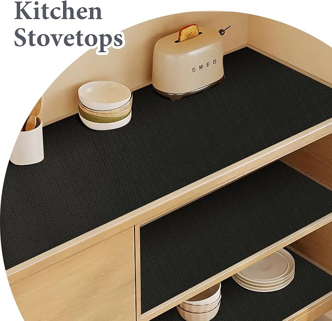 Shelf Liners for Kitchen Cabinets 12in x 30FT Non Adhesive Drawer Liner Gray - Image 3